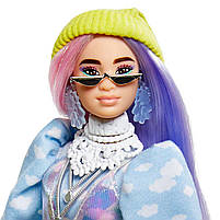 Лялька Барбі Екстра Мерехтливий образ в салатовій шапочці Barbie Extra Style GVR05, фото 5
