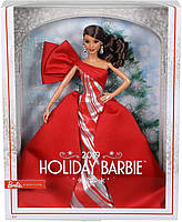 Колекційна лялька Барбі Святкова - 2019 Holiday Barbie Брюнетка FXF03, фото 5