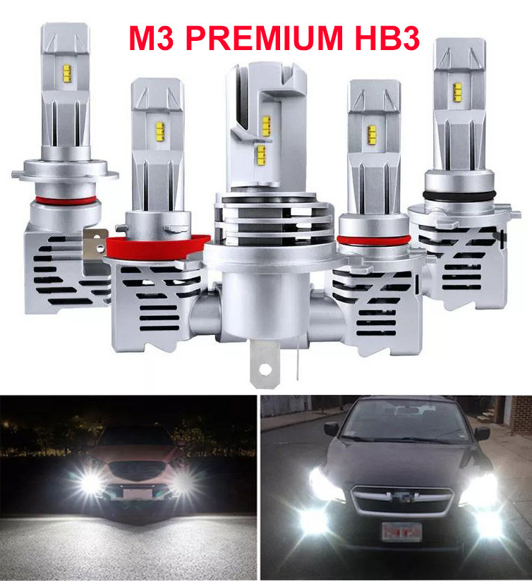 LED лампи "M3 PREMIUM" HB3(9005) цоколь (55Вт, 6500К, 9-32v, ZES)