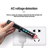 Безконтактний індикатор, детектор напруги ANENG VD409B (AC 50/60Hz 12-1000В, світлова, звукова індикація), фото 9