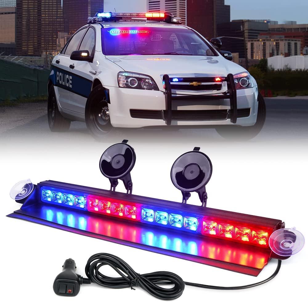 Стробоскоп "XPRITE 16LED" ЧЕРВОНО-СИНІЙ на лобове скло, проблисковий маячок салон авто