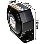 Колокол (сирена) СГУ 12v 200w "Federal Signal TS200-MINI", фото 2