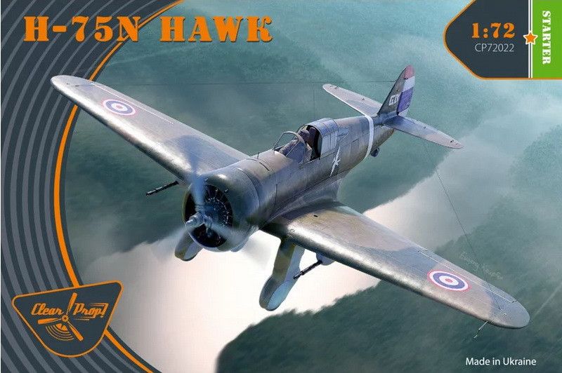 Пластикова модель 1/72 Clear Prop 72022 тайланська версія Curtiss H-75N Hawk