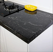 Кухонна плівка, що самоклеїться, для поверхонь чорний мармур 3Mх0.60M (100), фото 5