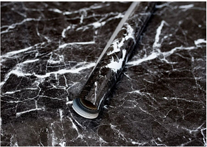 Кухонна плівка, що самоклеїться, для поверхонь чорний мармур 3Mх0.60M (100), фото 2