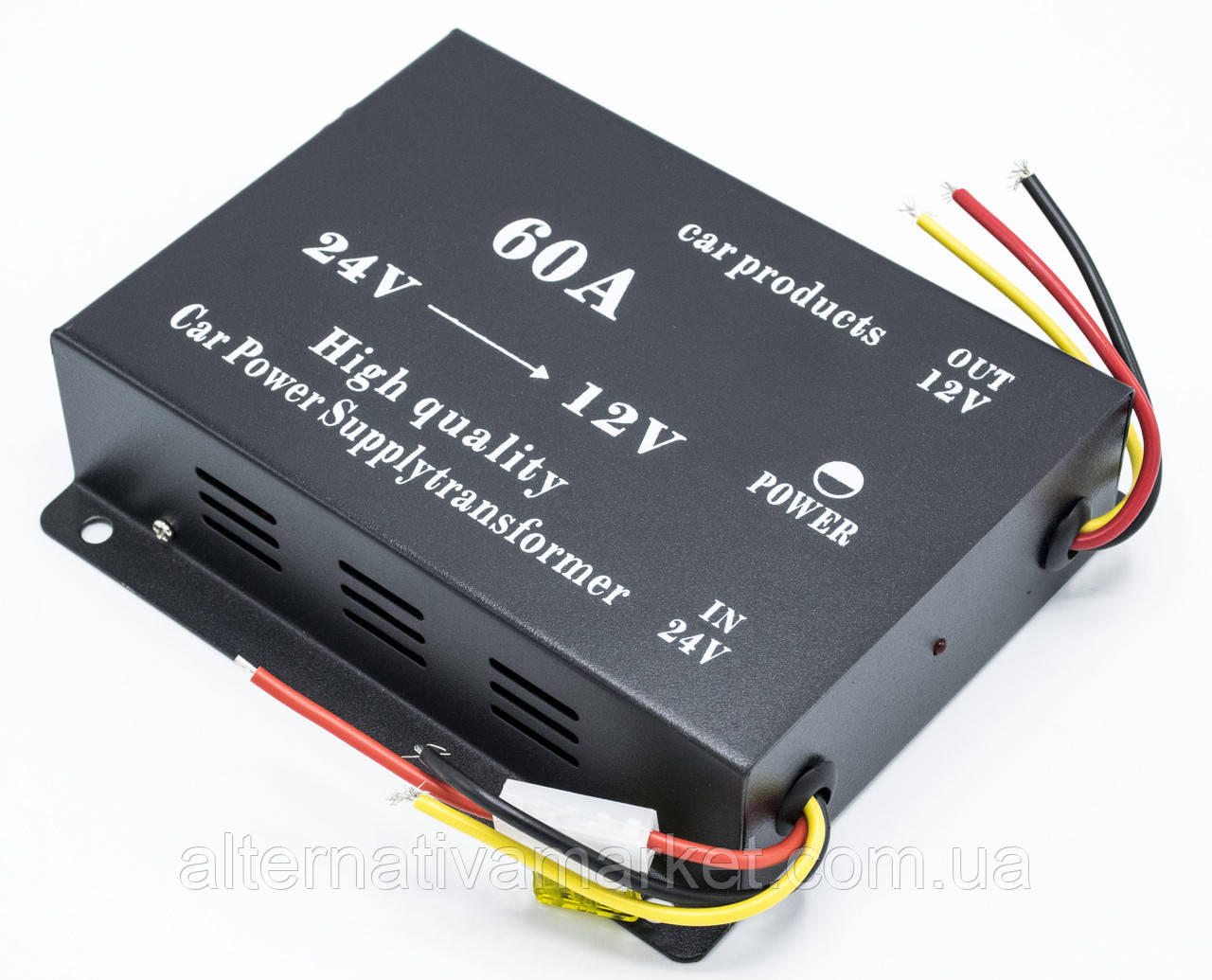 Перетворювач напруги "24V-12V 720W", автомобільний інвертор 24V-12V (60A), фото 1
