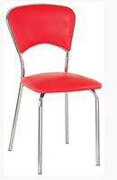 Обеденный кухонный стул Вулкано плюс Vulkano plus chrome, V-27 красный Новый Стиль (заказ кратно 2 шт!)