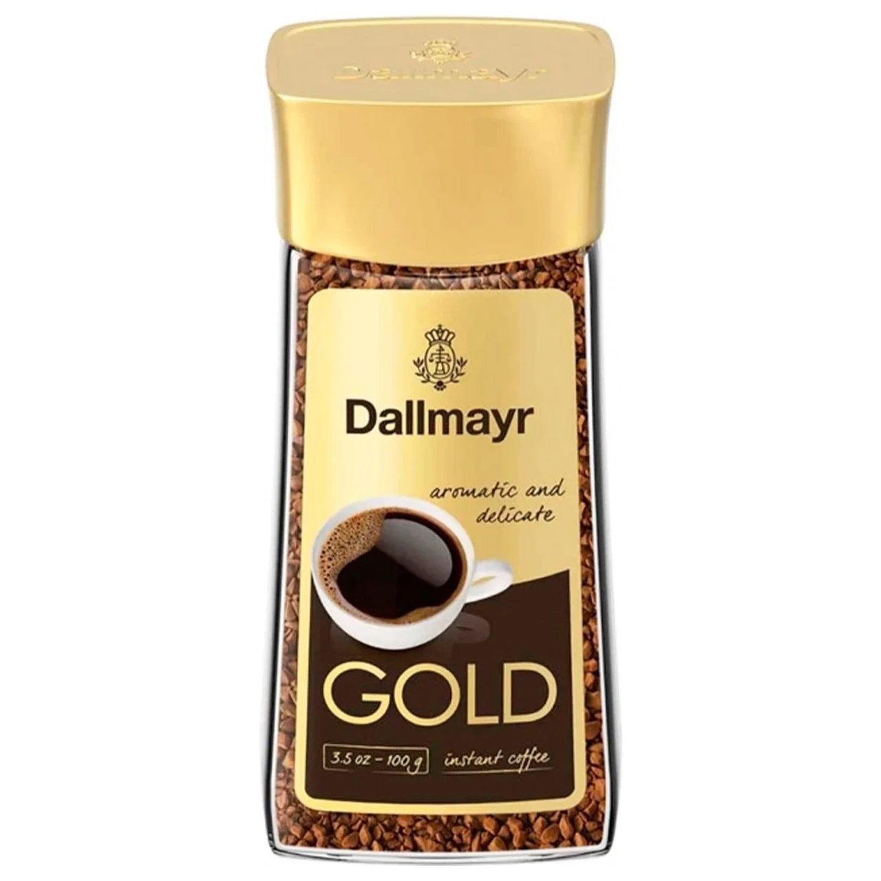 Кава розчинна Dallmayr Gold, 100 г, Німеччина, сублімована кава в склі, арабіка