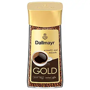 Кава розчинна Dallmayr Gold, 100 г, Німеччина, сублімована кава в склі, арабіка