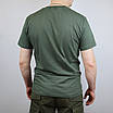 Футболка тактична для ЗСУ Х/Б Олива, літня футболка тактична для Української Армії бавовняна 48 р, фото 2