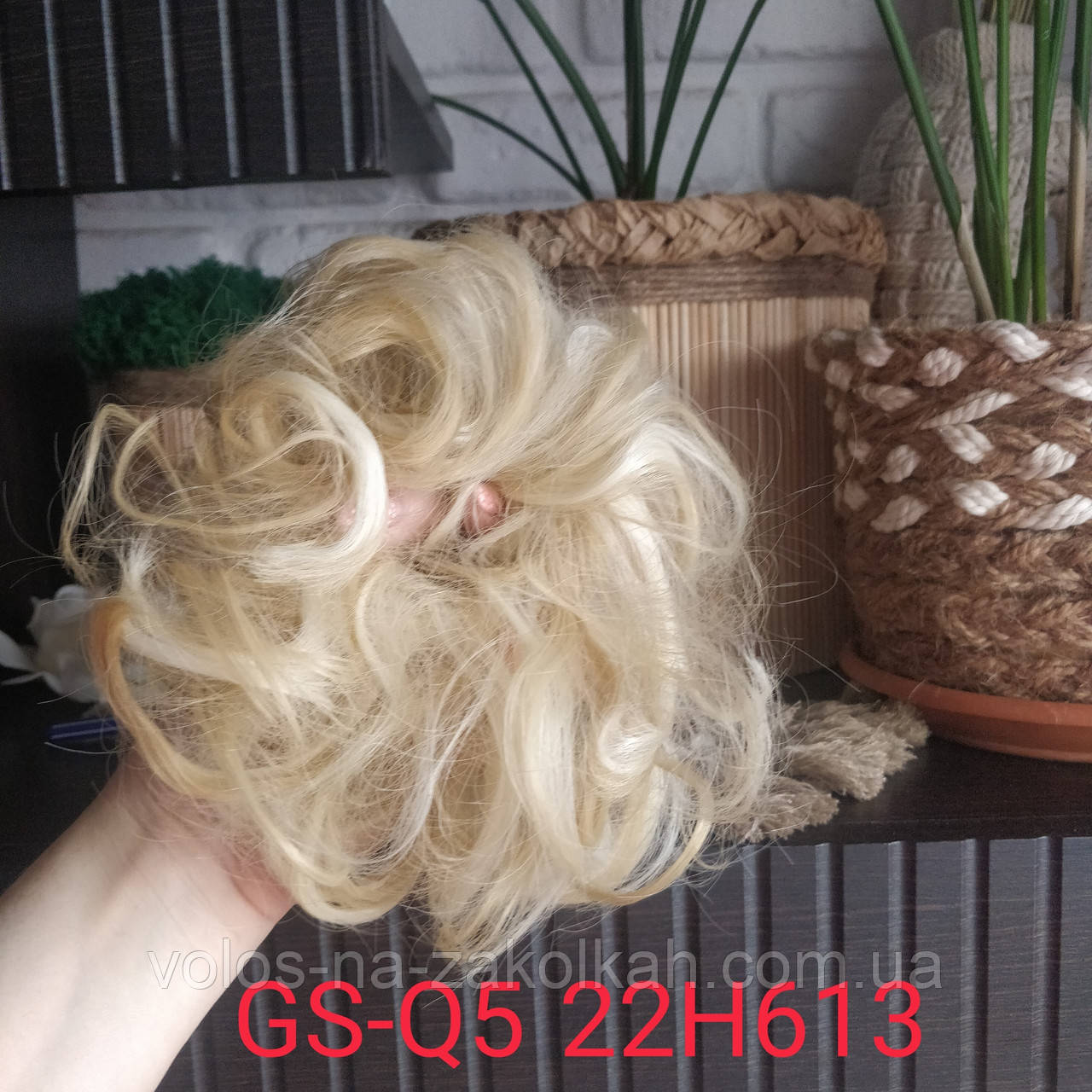 Гумка з волосся накладна гулька накладний пончик-бублик хвіст у зачіску для зачіски блонд