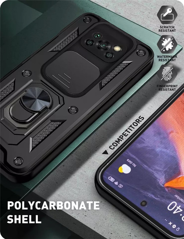 Ударостійкий чохол Camshield Serge Ring for Magnet для Xiaomi Poco X3/X3 Pro Ударостійкий чохол Camshield Serge Ring for Magnet для Xiaomi Poco X3/X3 Pro