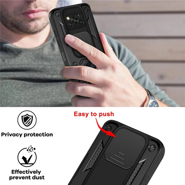 Ударостійкий чохол Camshield Serge Ring for Magnet для Xiaomi Poco X3/X3 Pro Ударостійкий чохол Camshield Serge Ring for Magnet для Xiaomi Poco X3/X3 Pro