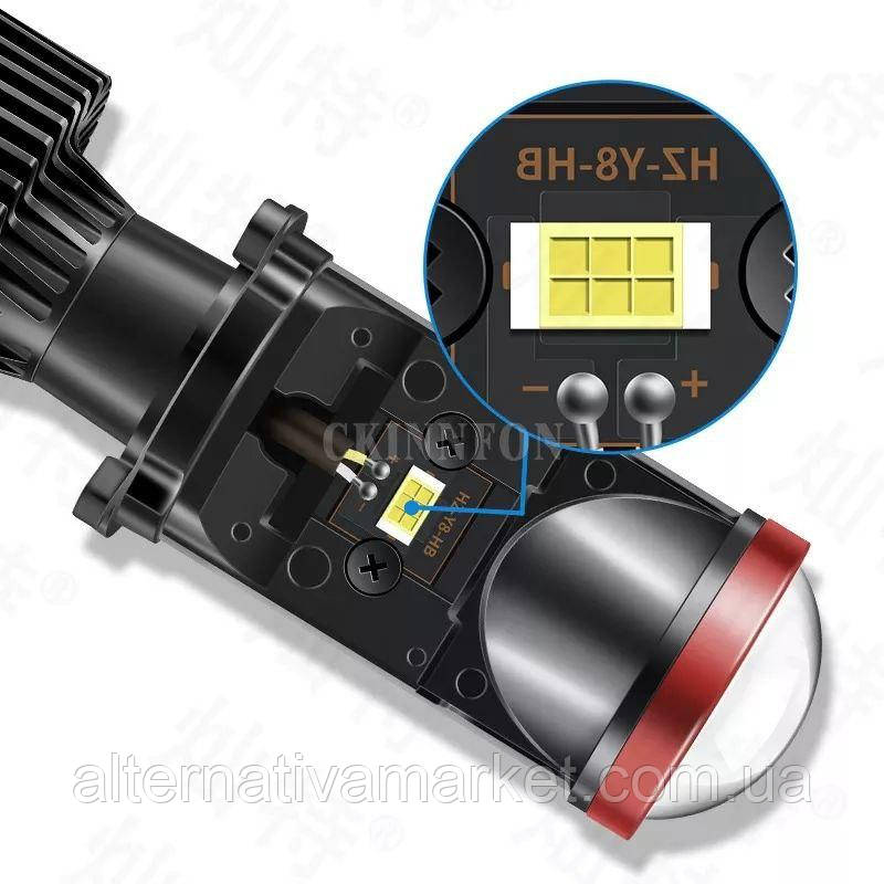Купить Лампы BI-LED мини-линзы Y8 "H4 MINI LED LENS"(70Вт, 16000Лм ...