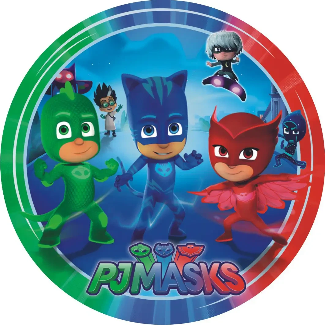 Тарілки "Герої в масках". Розмір 18 см, в пак. 10шт, фото 1