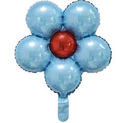 Фольгована кулька квітка ромашка голуба 18 дюймів