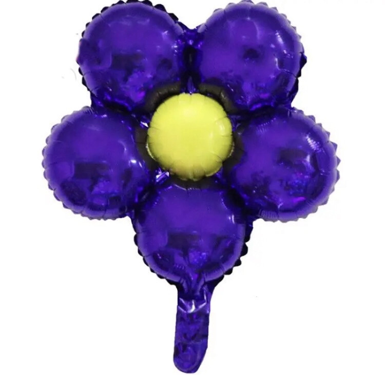 Фольгована кулька квітка ромашка фіолетова 18 дюймів, фото 1