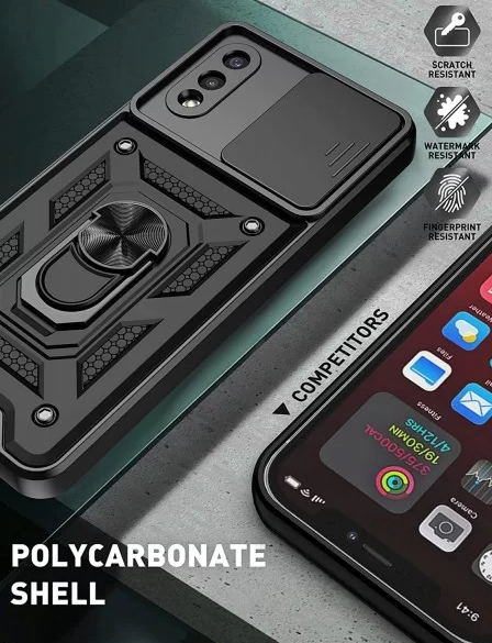 Ударостійкий чохол Camshield Serge Ring for Magnet для Samsung Galaxy A02 (SM-A022) / M02 (SM-M022F) 