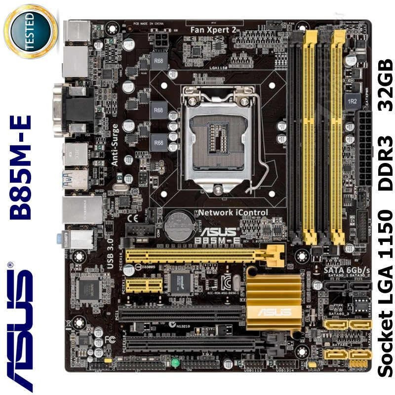 НАДІЙНА ПЛАТА s1150 ASUS B85M-E з HDMI на DDR3 ( 4 СЛОТИ) / USB3.0 / SATA3 LGA 1150 з ГАРАНТІЄЮ, фото 1