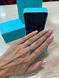 Tiffany кільце, срібло 925 з кубічним цирконієм / Тіффані срібне колечко, фото 5