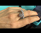 Тіффані кільце подвійне в серебрі 925 проби, вставки цирконію, у брендовому пакованні. Люкс, фото 6