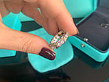 Кільце Тіффані в серебрі 925 проби з позолотою, фініти, у брендовому пакованні люкс, фото 3