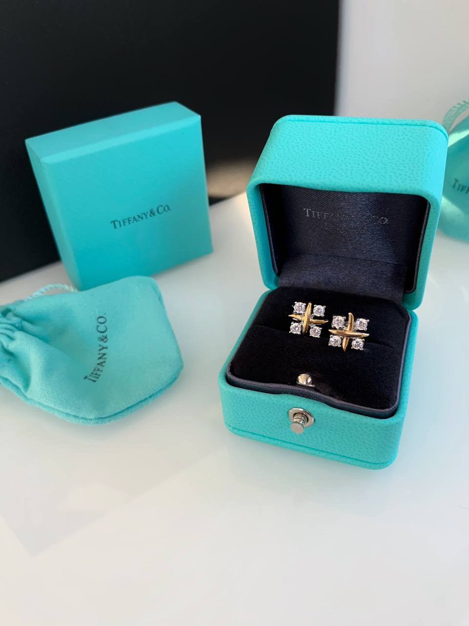 Tiffany сережки срібло 925 / Тіффані срібні сережки в розкішній подарунковій упаковці Tiffany & Co