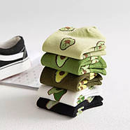 Подарунковий набір коротких жіночих шкарпеток з Авокадо 5 пар, фото 3