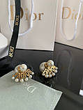Діор сережки 2 перлини / сережки кульки / перлинні сережки, фото 3
