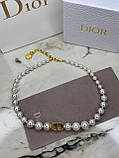 Діор кольє / Брендова підвіска з перлами / Перлинний чокер, фото 2