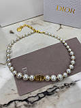 Діор кольє / Брендова підвіска з перлами / Перлинний чокер, фото 6