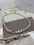 Діор кольє / Брендова підвіска з перлами / Перлинний чокер, фото 8