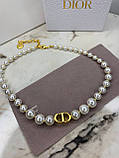 Діор кольє / Брендова підвіска з перлами / Перлинний чокер, фото 9