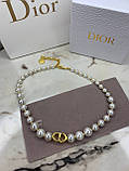 Діор кольє / Брендова підвіска з перлами / Перлинний чокер, фото 10