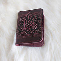 Обложка для ID паспорта "Калина" бордовый Гранд Презент 09-Кл-Бор