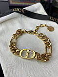 Діор браслет ланцюжок / Брендовий браслет позолота 18 К, фото 7