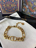 Діор браслет ланцюжок / Брендовий браслет позолота 18 К, фото 8