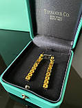 Брендові сережки позолота, люкс якість, фото 4