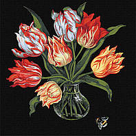 Картина по номерам - Изящные тюльпаны ©kovtun_olga_art 40х40 см Ideyka KHO3216