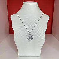 Підвіска серце в стилі Шопард (Chopard) срібло 925 проби