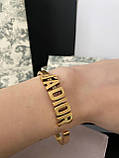 Діор браслет литий /колір бронза, фото 3