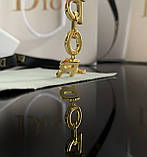 Діор червоні сережки з ціконієм / Сережки з буквами, фото 6