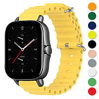 Ремінець для Xiaomi Amazfit GTS 2 / GTS 2e / GTS 2 Mini силіконовий Ocean Жовтий