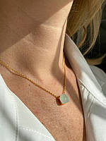 Підвіска/ланцюжок із сірим каменем