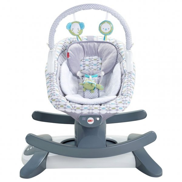 Дитяче Крісло-качалка Fisher Price 4 в 1 Aqua Stone CBT81