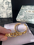 Брендові сережки Діор позолота 18 К, фото 3