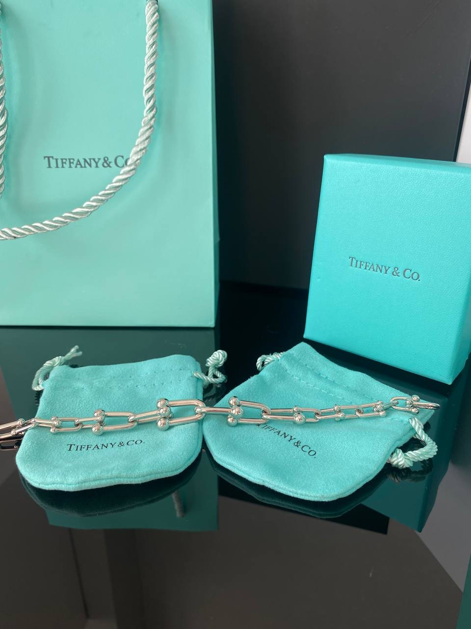 Тіффані браслет HARDWEAR/ ланцюг срібло (покриття)/пакований у мішечок Tiffany
