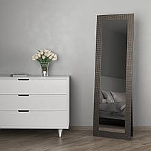 Дзеркало підлогове в багетній рамі 176х56 Сіро-коричневе Black Mirror для спальні