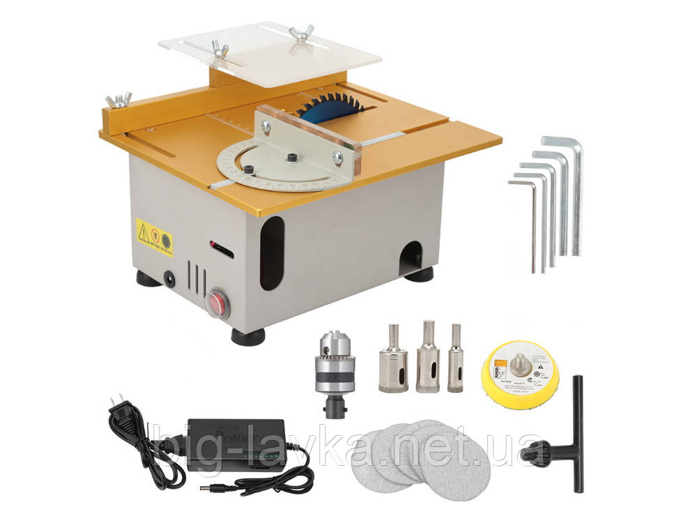 Мини деревообрабатывающий станок - циркулярная бытовая пила с дрелью ...