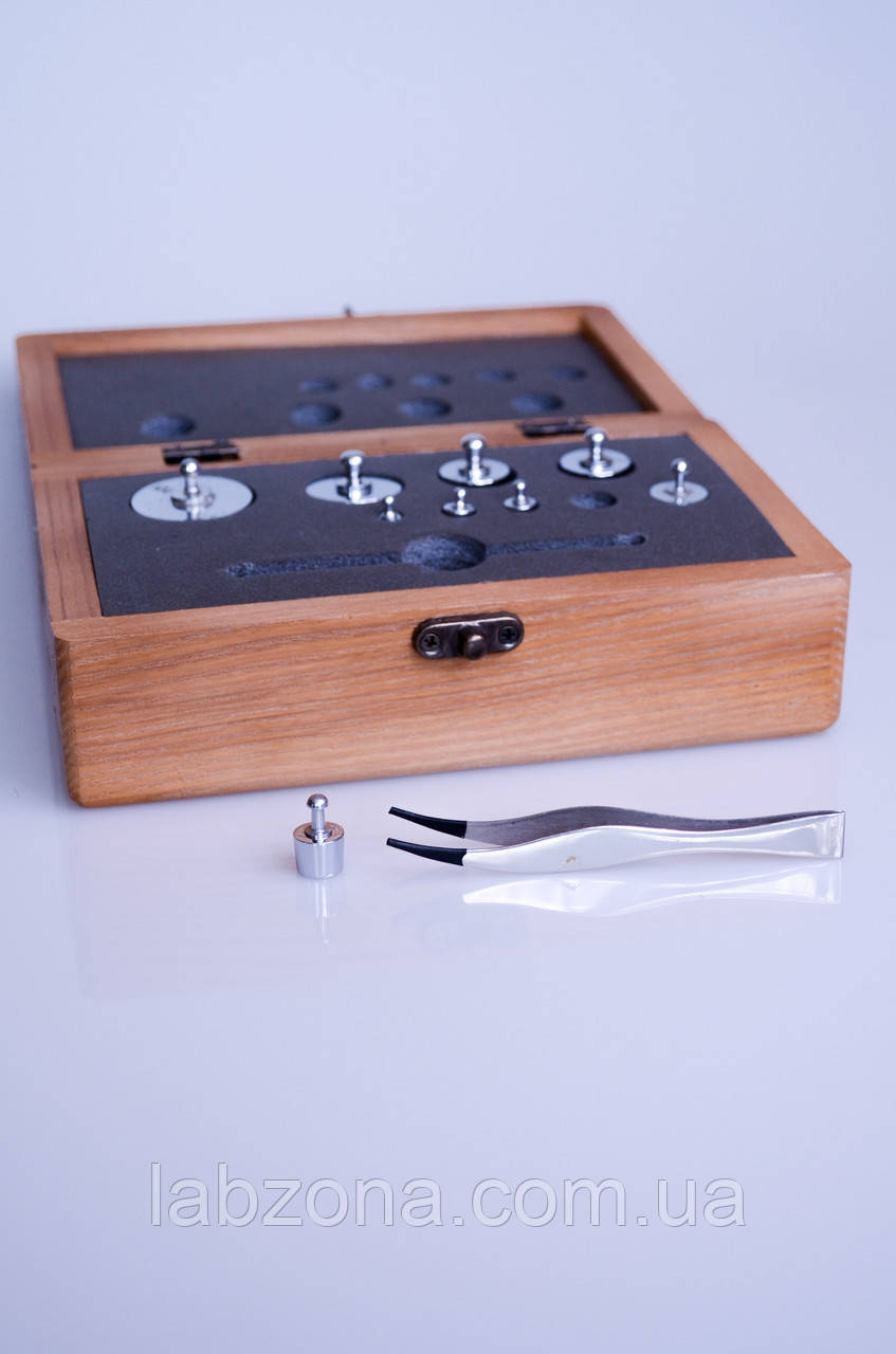 Набір гир (1мг-500 мг) в дерев'яному футлярі класу точності F 1, фото 1